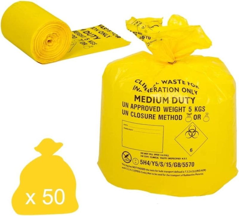 Disposal Plastic Yellow Clinical Infectious Waste Bag In Roll - Image 4