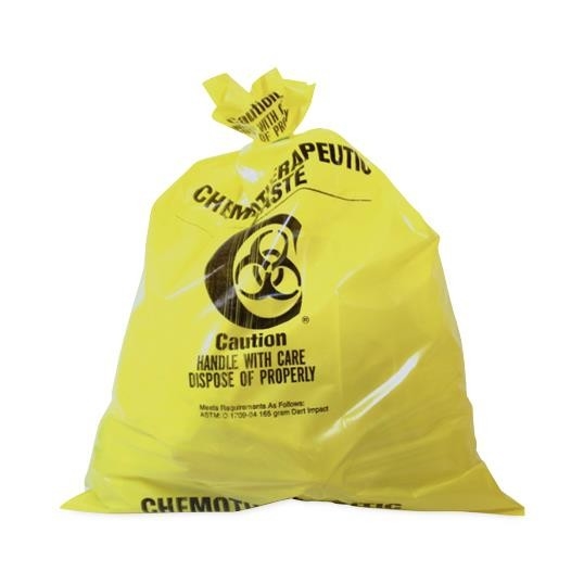 LDPE 2 mil Strong Biohazard Yellow Healthcare Bags - Image 2