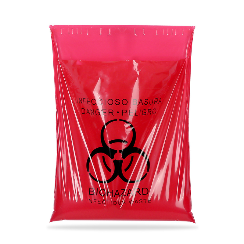 Red Self Seal Biohazard Waste Healthcare Autoclave Bags