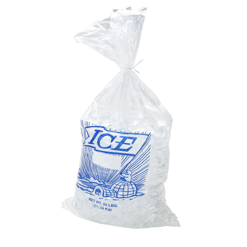 Food Garde Clear Poly Plastic PE Reusable Ice Bags - Image 2