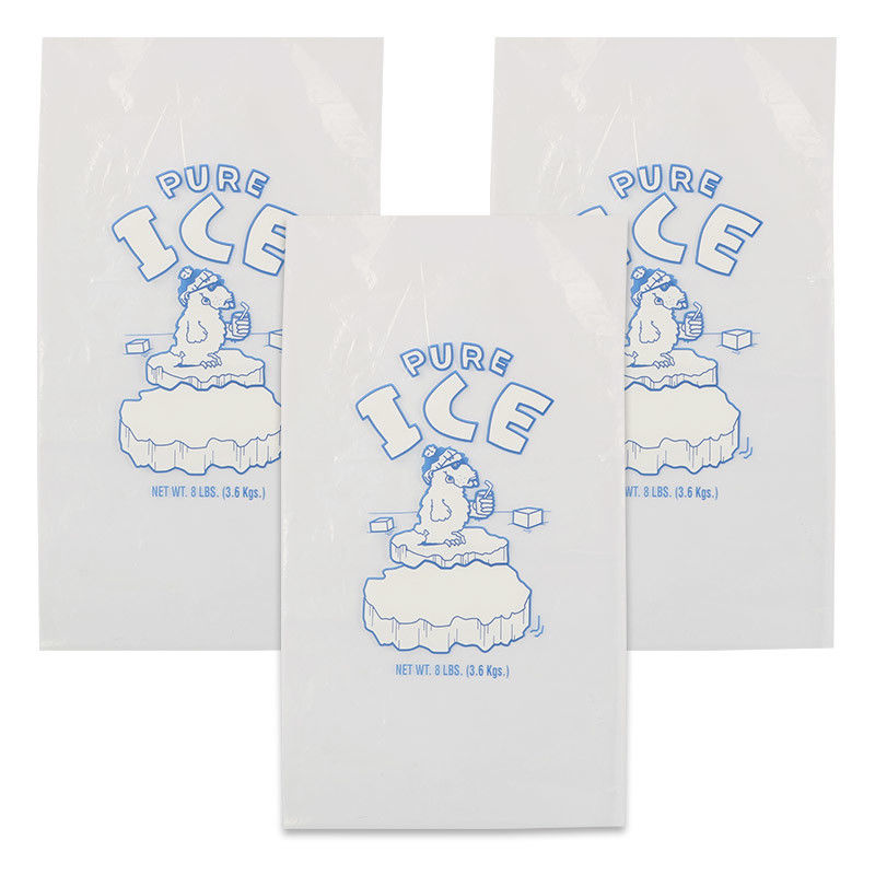OEM ODM LDPE 8LB 5KG Ice Cube Plastic Bag With Drawstring - Image 2