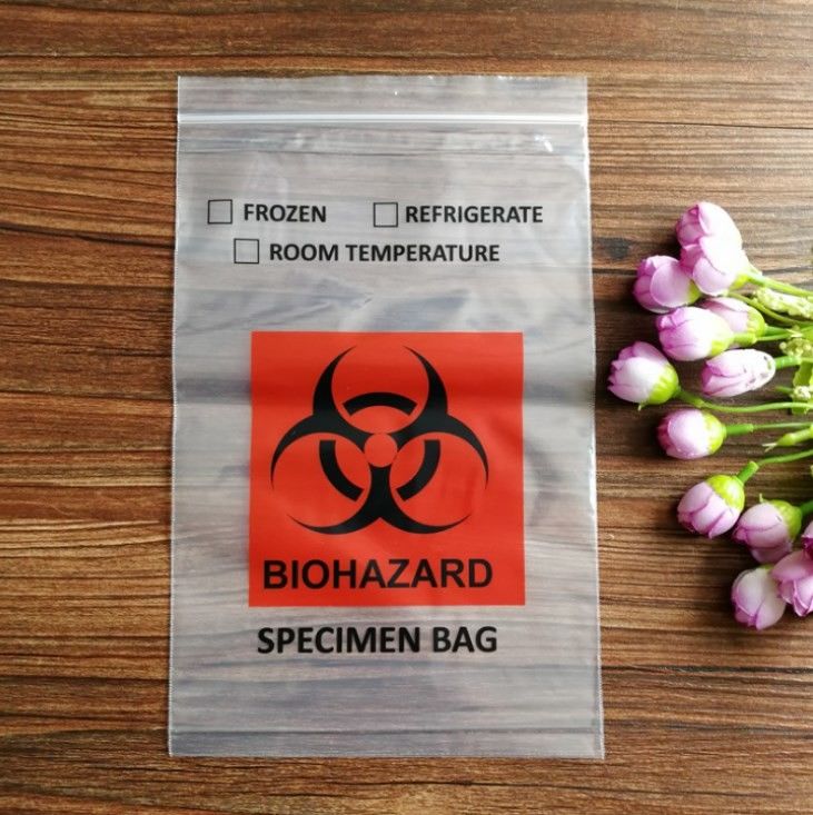 Plastic PE LDPE Ziplock Biohazard Specimen Bags - Image 3
