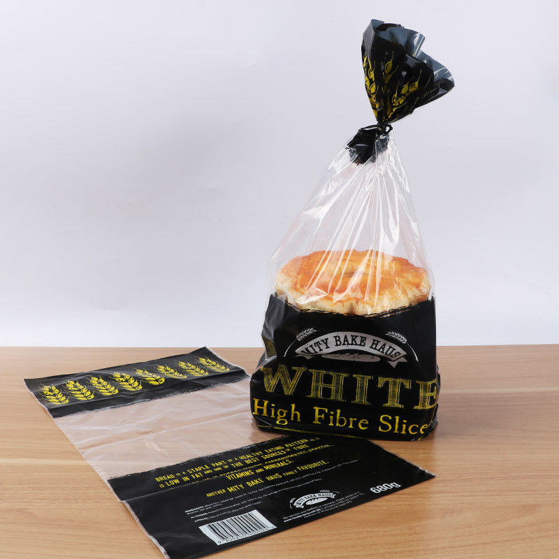 Reusable Thickness 0.025mm - 0.03mm Bread Packaging Bags With Ties