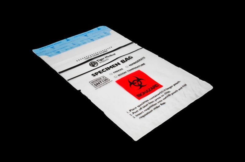 Custom Made Zipper Biohazard Specimen Transport Bags