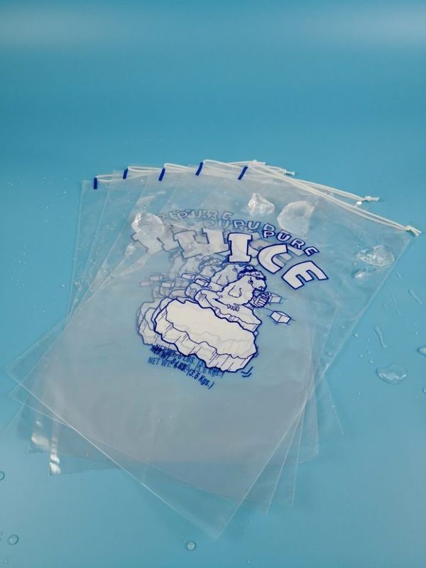 Eco friendly Recyclable Reusable Drawstring Ice Bags