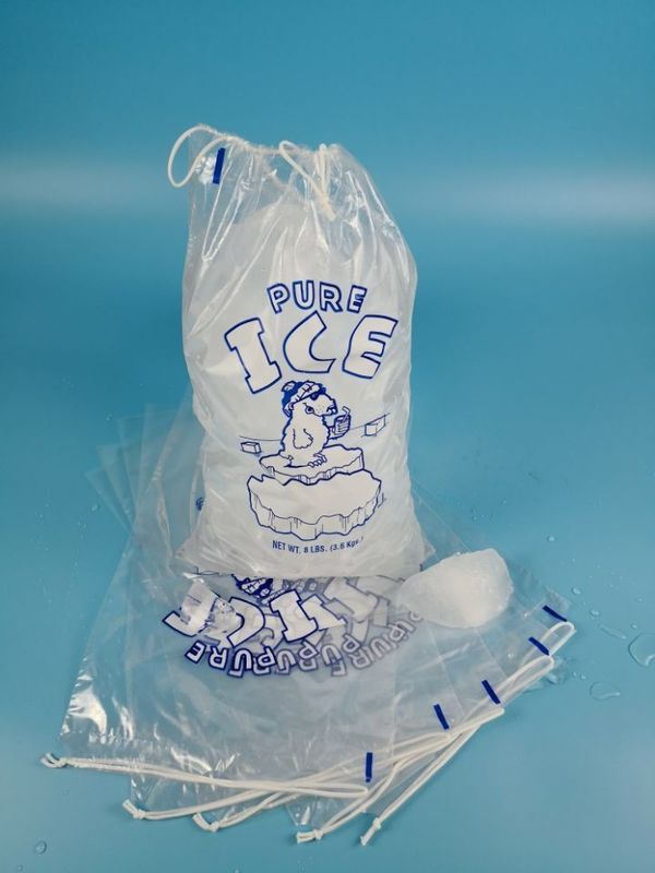 Eco friendly Recyclable Reusable Drawstring Ice Bags - Image 2