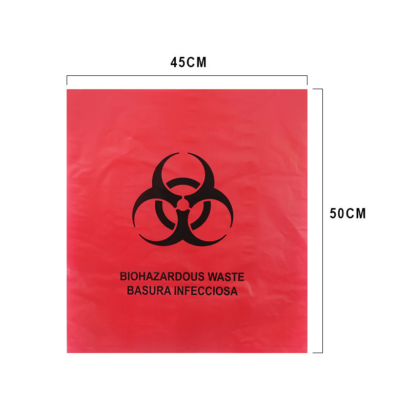 Red Isolation Infectious Biohazard Waste Bag - Image 3