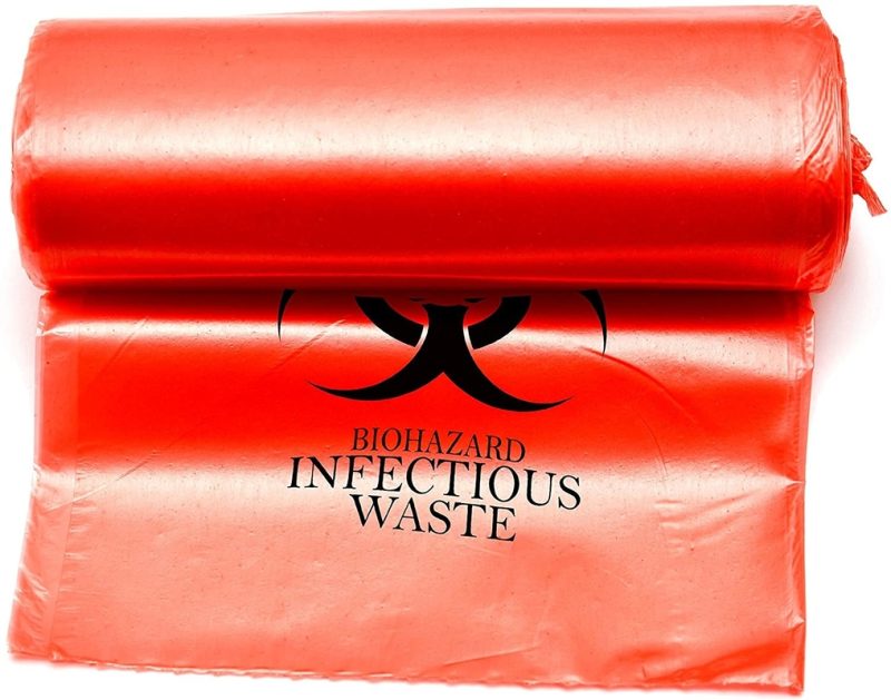 Heavy Duty 10 Gallon Professional Grade Roll Of 100 Biohazard Waste Disposal Bags - Image 3